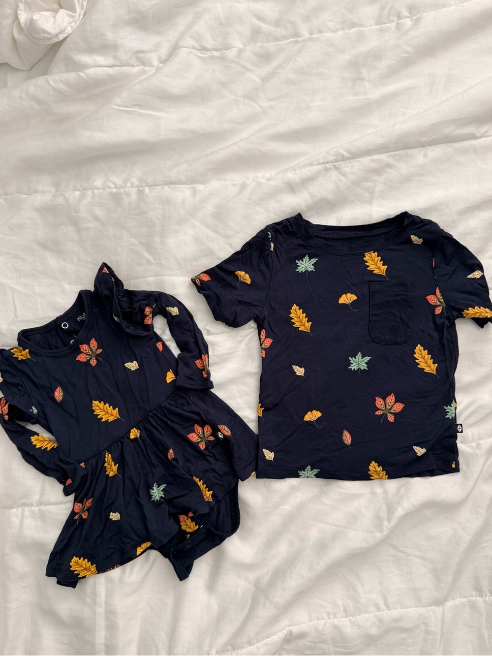 Kyte Baby Foliage Twirl bodysuit  + Tee Set